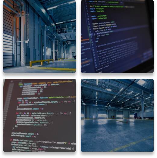 warehouse and technology images grid